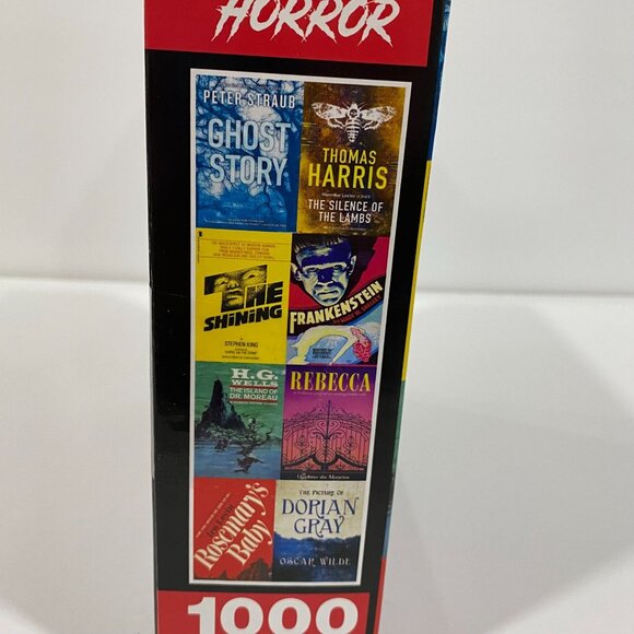 1000-Piece Horror Movie Puzzle By Re-Marks With Classic Covers Of Scary Books - Picture 3 of 7